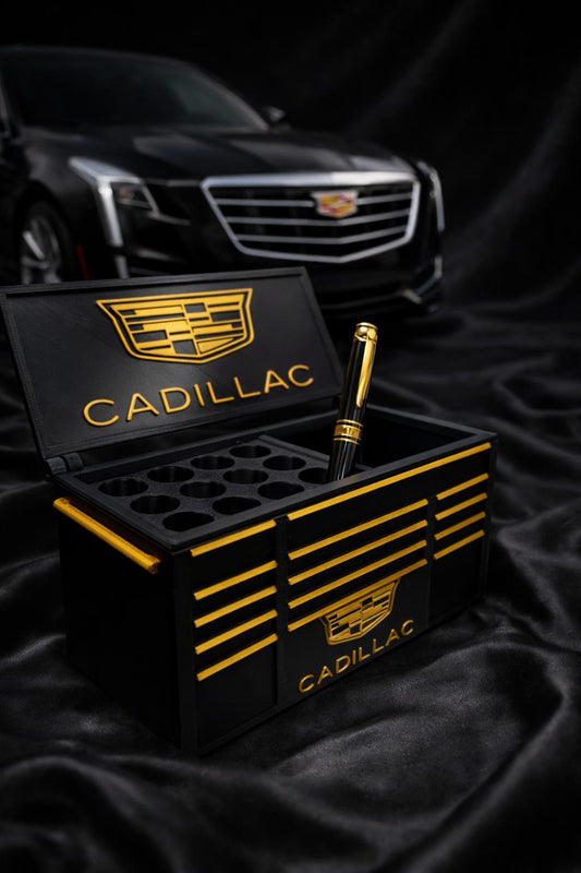 Gulf oil Racing gasoline desk organizer pen holder