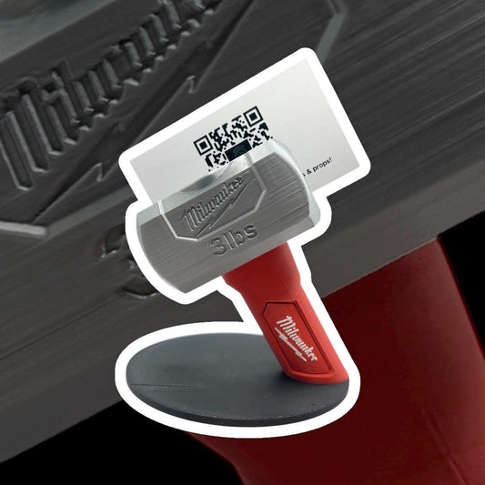 Milwaukee Hammer Business Card Holder – Unique Desk Organizer for Contractors & Tradesmen
